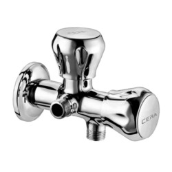 Cera Ocean 2 way angle cock with wall flange Half Turn